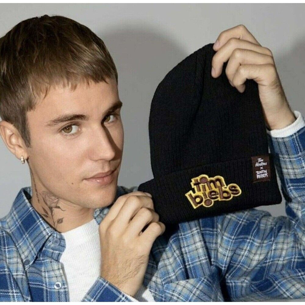 Justin Beiber Tim Horton Beanie Biebs Hat Collab Merch Knit Toque Cap Winter — image 2 of 8